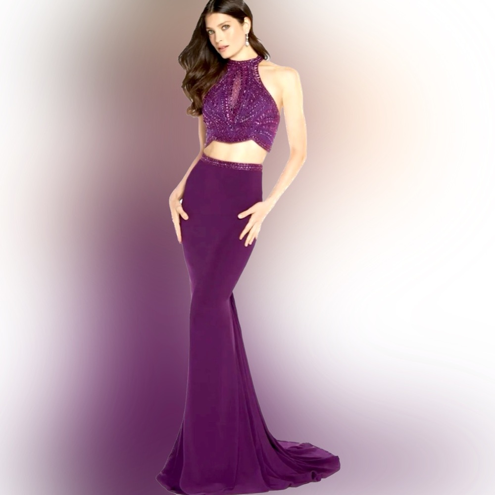 Alyce Paris 2pc Prom / Evening Gown / Dress I Size 12 I Eggplant I NWT ( $475)